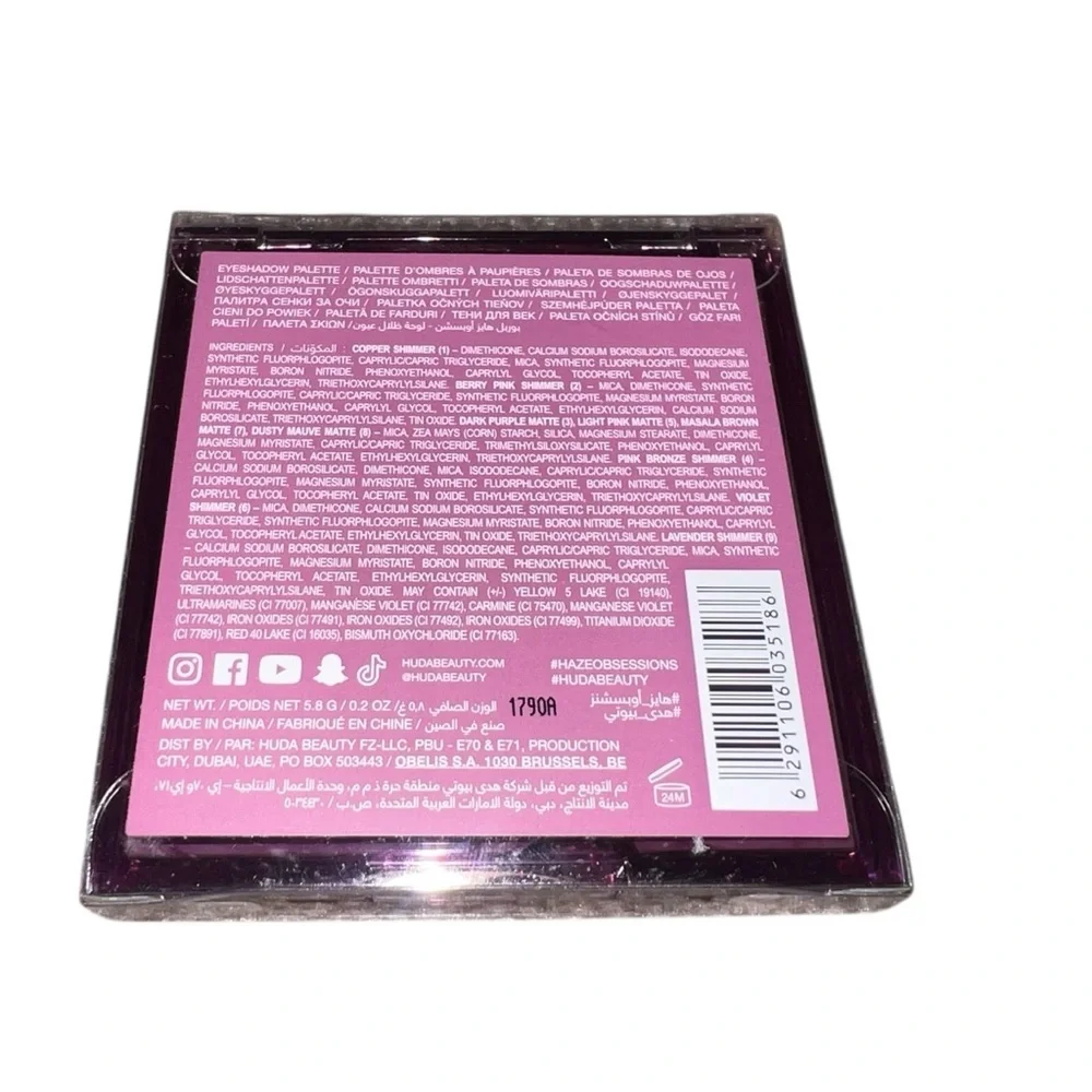 NWOB HUDA BEAUTY Purple Haze Eyeshadow Palette Bold Vibrant Glitter Neutral